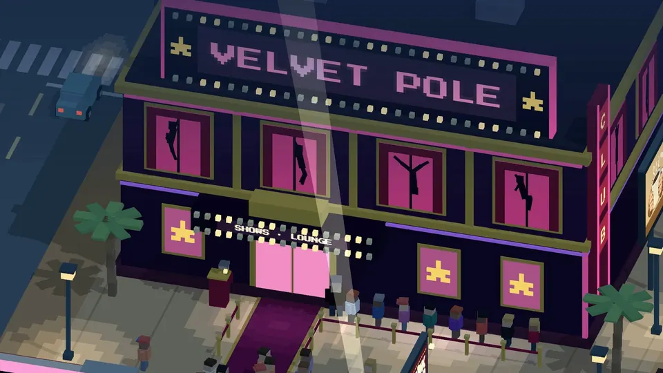 The Velvet Pole club at night